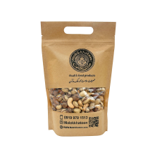 آجیل چهار مغزملک خاتون شامل  پسته، فندق، بادام درختی و بادام هندی است