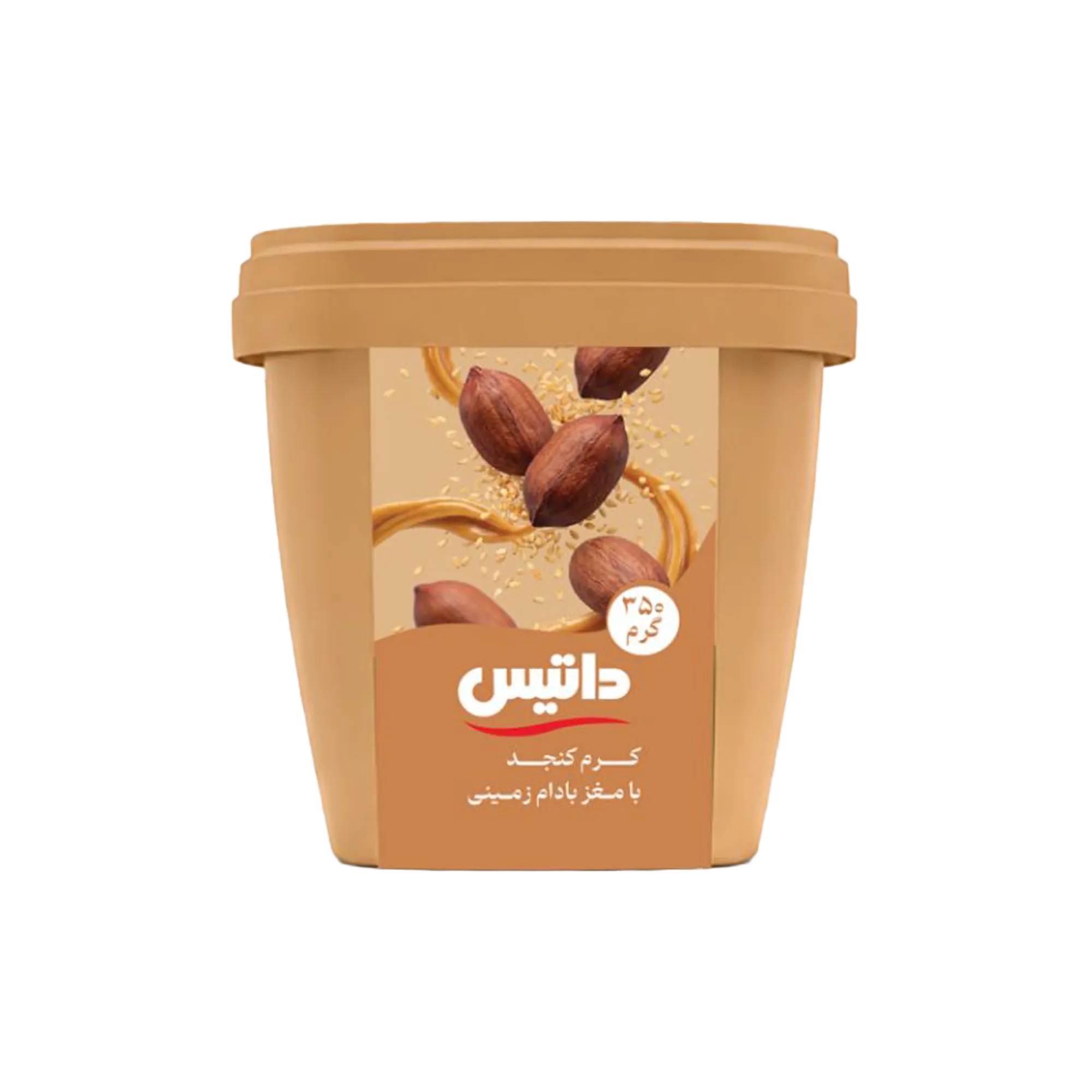 کرم کنجد کاکائویی با مغز بادامزمینی داتیس ۳۵۰ گرم